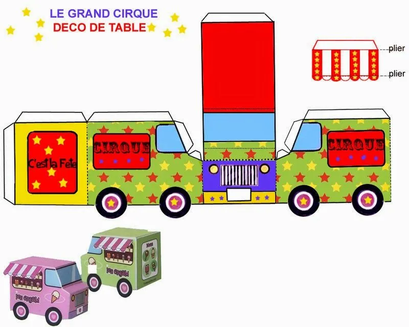 Caja con Forma de Coche de Circo para Imprimir Gratis. - Ideas y material gratis para fiestas y celebraciones Oh My Fiesta! Caja con Forma de Coche de Circo para Imprimir Gratis. - Ideas y material gratis para fiestas y celebraciones Oh My Fiesta!