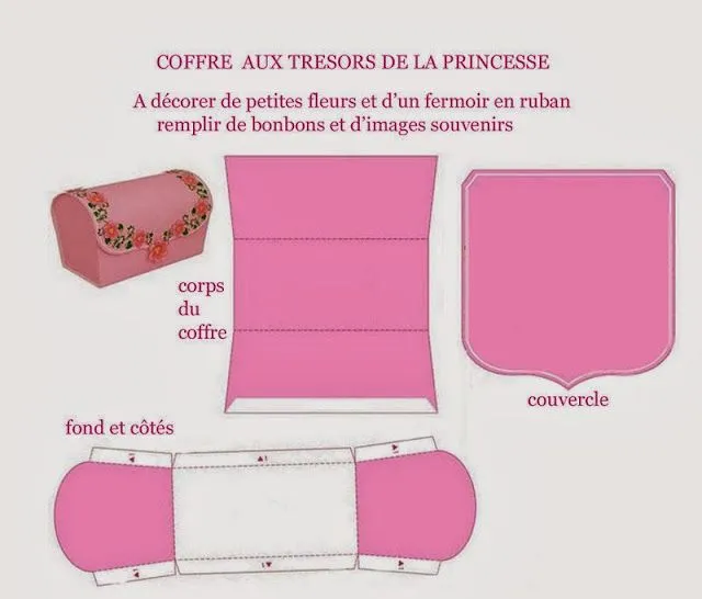 Caja con forma de cofre de tesoros para Imprimir Gratis. | Ideas y ... Caja con forma de cofre de tesoros para Imprimir Gratis. | Ideas y ...