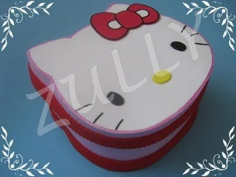 CAJA DE HELLO KITTY EN FOMI (PAP) - YouTube