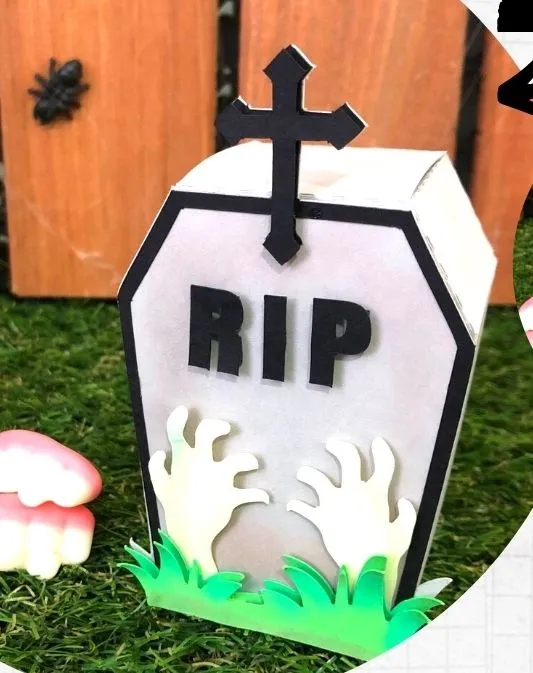 Caja Lápida tumba 3D