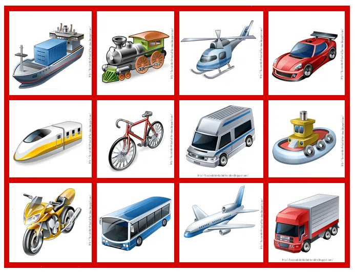 Medios de transporte en inglés para niños - Imagui