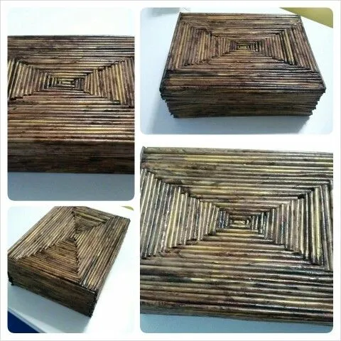 Caja realizada con papel de periodico reciclado. | reciclando ... Caja realizada con papel de periodico reciclado. | reciclando ...