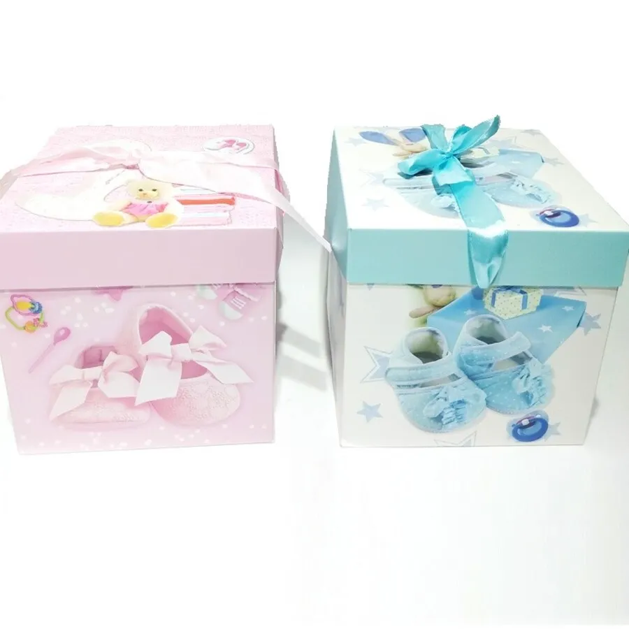Caja de regalo mediana para baby shower. Caja de regalo niño y niña para  fiestas infantiles. Funda por 12 unidades. – Eiron Importaciones