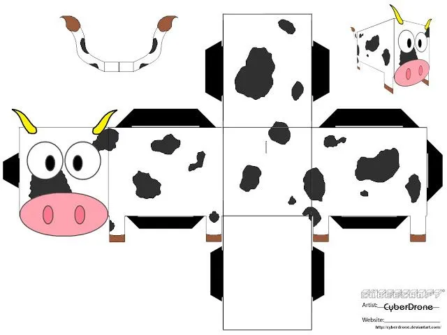 Caja de Vaquita. Juguetes de papel o cartón. | Para Imprimir ... Caja de Vaquita. Juguetes de papel o cartón. | Para Imprimir ...
