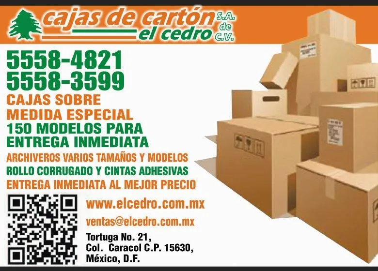 Cajas de Cartón El Cedro - Corrugado DF y GDL Cajas de Cartón El Cedro - Corrugado DF y GDL