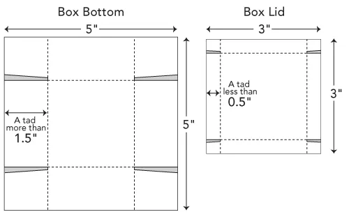 Molde de caja cuadrada con tapa para imprimir - Imagui