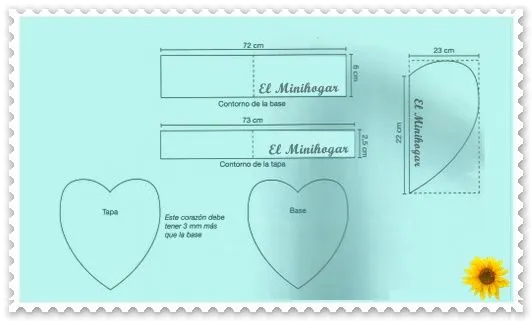 Moldes de cajas en forma de corazon con tapa - Imagui Moldes de cajas en forma de corazon con tapa - Imagui