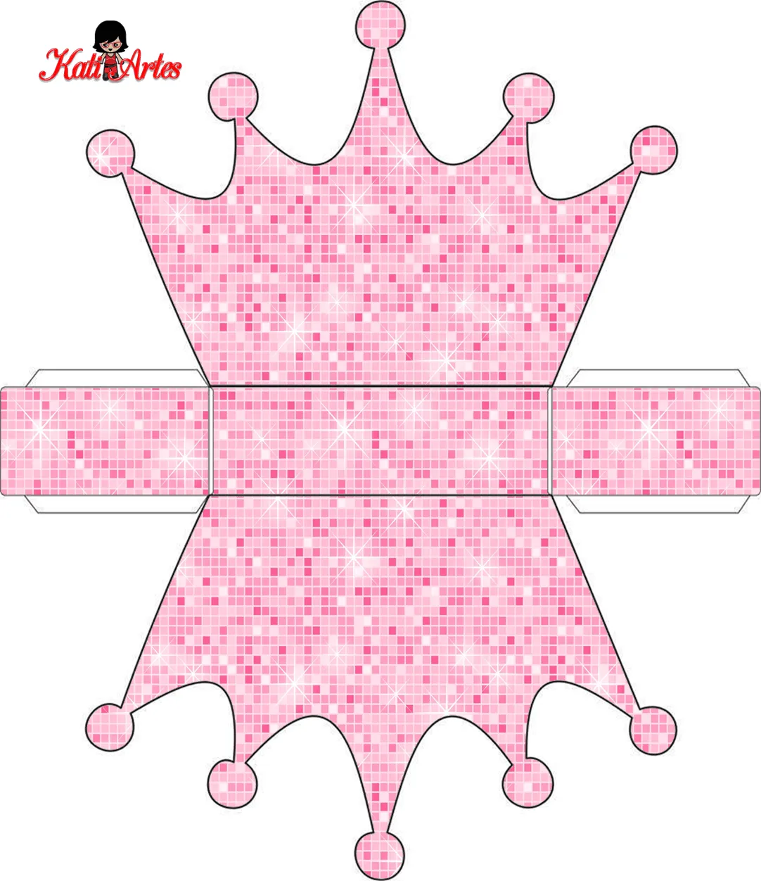 Cajas con forma de Corona para Imprimir Gratis. | Ideas y material ... Cajas con forma de Corona para Imprimir Gratis. | Ideas y material ...