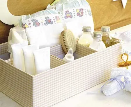 Cajas forradas para accesorios del bebe : Manualidades para Bebés ...