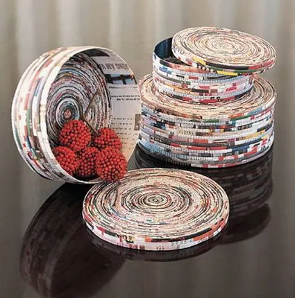 Cajas hechas con revistas « Manualidades