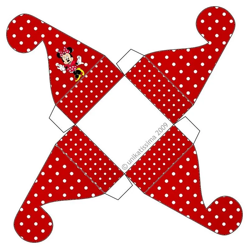 Cajas para imprimir gratis de Minnie Mouse, en rojo. - Ideas y ...