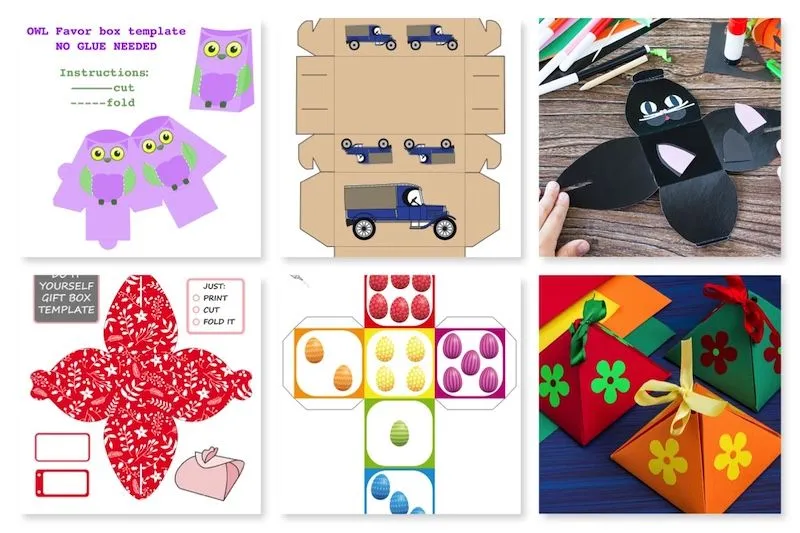 CAJAS PARA IMPRIMIR Y MONTAR CON LOS NIÑOS - Sortir amb nens CAJAS PARA IMPRIMIR Y MONTAR CON LOS NIÑOS - Sortir amb nens