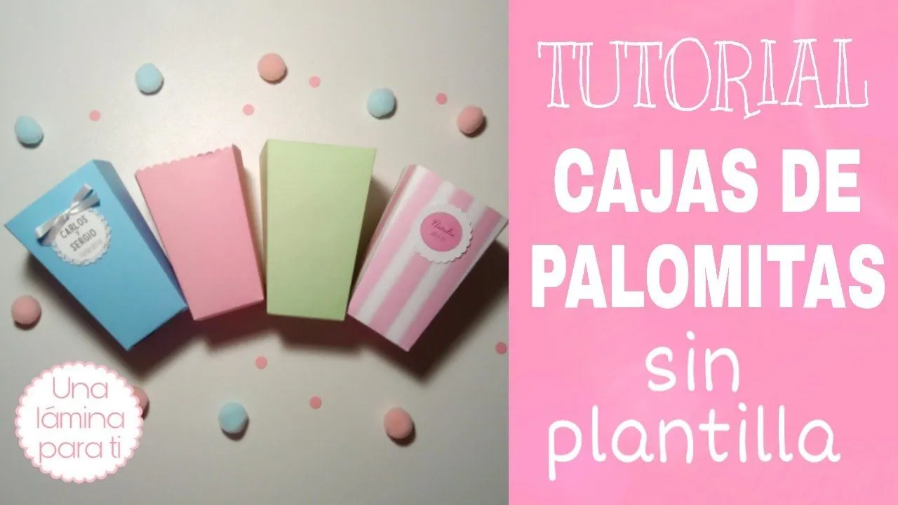 Cómo hacer cajas de palomitas sin plantilla! - YouTube