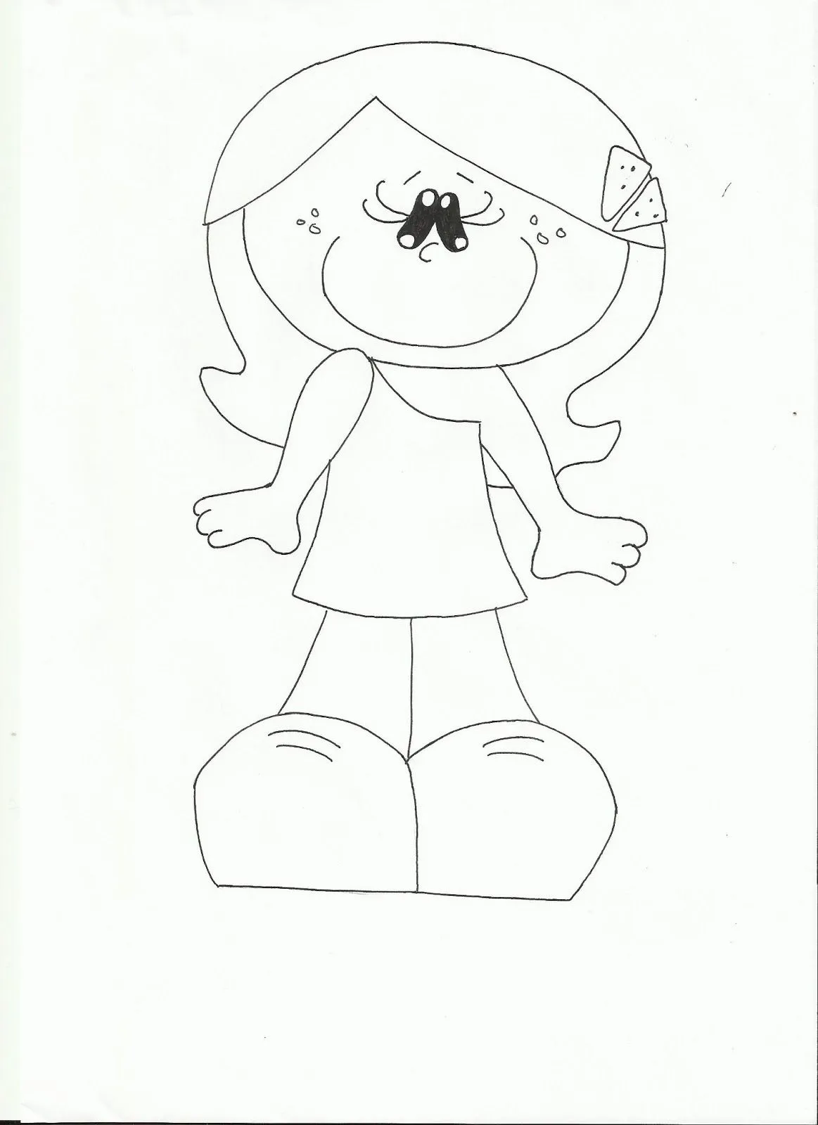La cajita de Eli: Muñeca vestido negro.