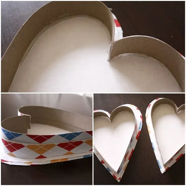 Caja con forma de corazón - Guía de MANUALIDADES