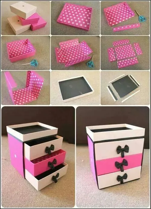 Cajita guarda todo con 4 cajas de zapatos, 70 cm de cinta bebé ... Cajita guarda todo con 4 cajas de zapatos, 70 cm de cinta bebé ...