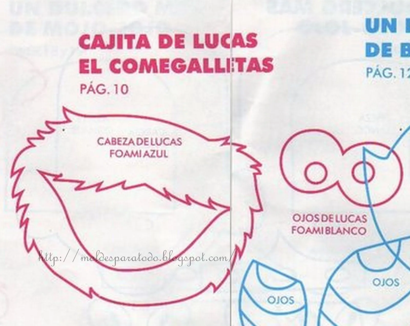 Moldes para Todo: * Cajita de Lucas el come galletas * Moldes para Todo: * Cajita de Lucas el come galletas *