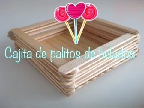 Como hacer cajita de palitos de helados - YouTube