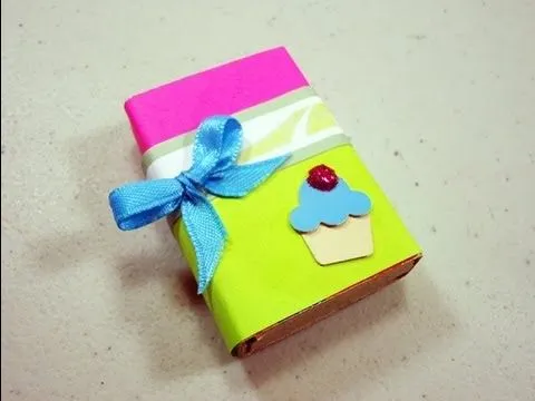 Como hacer una cajita para regalar con una caja de cerillos - YouTube