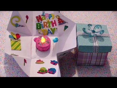 Cajita sorpresa con un pastel dentro para un cumpleaños o 14 de ... Cajita sorpresa con un pastel dentro para un cumpleaños o 14 de ...
