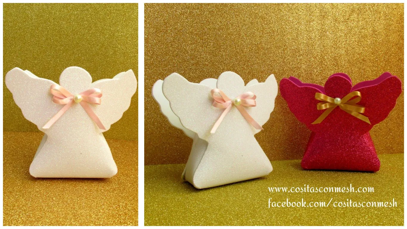 Cajitas de angelitos en foami para bautizos y primera comunión ~ cositasconmesh Cajitas de angelitos en foami para bautizos y primera comunión ~ cositasconmesh