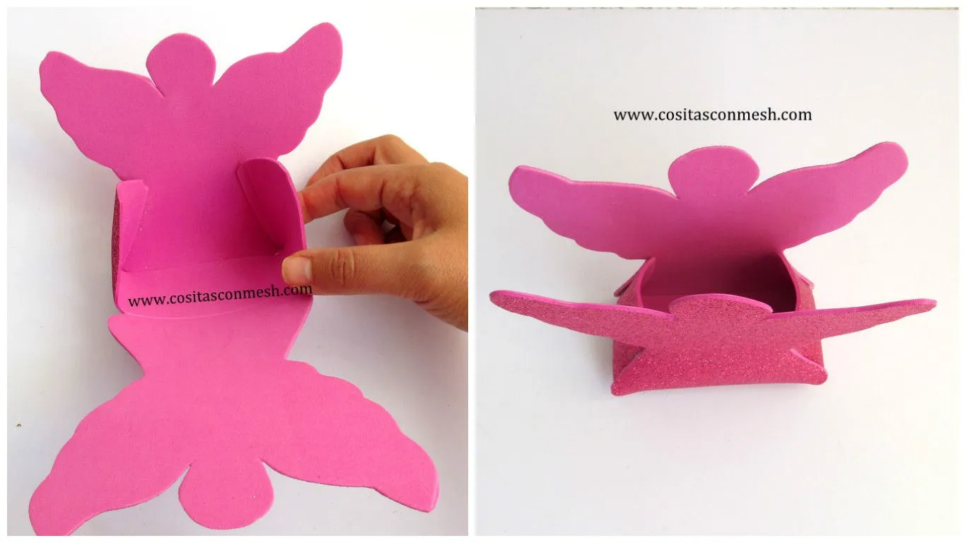 Cajitas de angelitos en foami para bautizos y primera comunión ~ cositasconmesh Cajitas de angelitos en foami para bautizos y primera comunión ~ cositasconmesh