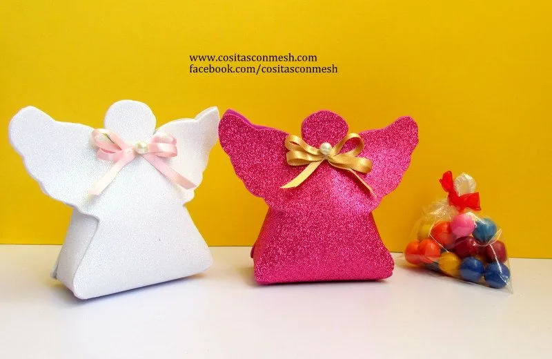 Cajitas de angelitos en foami para bautizos y primera comunión ~ cositasconmesh Cajitas de angelitos en foami para bautizos y primera comunión ~ cositasconmesh
