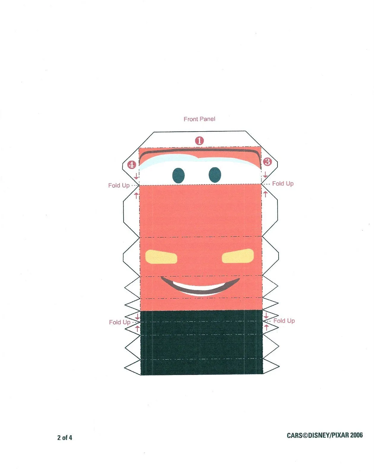 Cajitas de Cars para imprimir y armar - Guía de MANUALIDADES