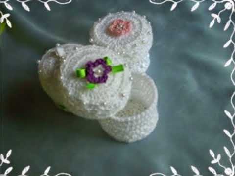 Cajitas en crochet endurecido - YouTube