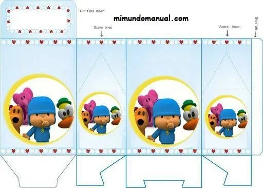 Cajitas para fiestas infantiles -Pocoyo ~ Mimundomanual Cajitas para fiestas infantiles -Pocoyo ~ Mimundomanual