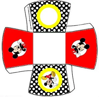 Cajitas para imprimir gratis de Mickey Mouse combinando rojo ...