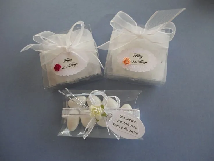 Cajitas transparentes, ideal para recuerdos de boda o primera ...