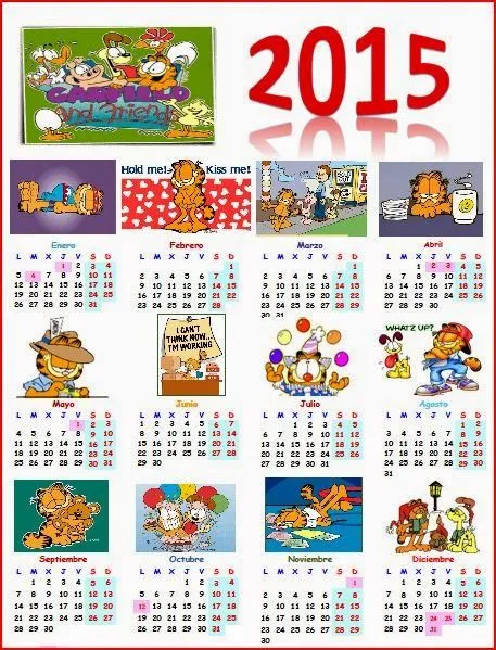 El Cajón Desastre de Isa: Calendarios imprimibles para 2015 El Cajón Desastre de Isa: Calendarios imprimibles para 2015
