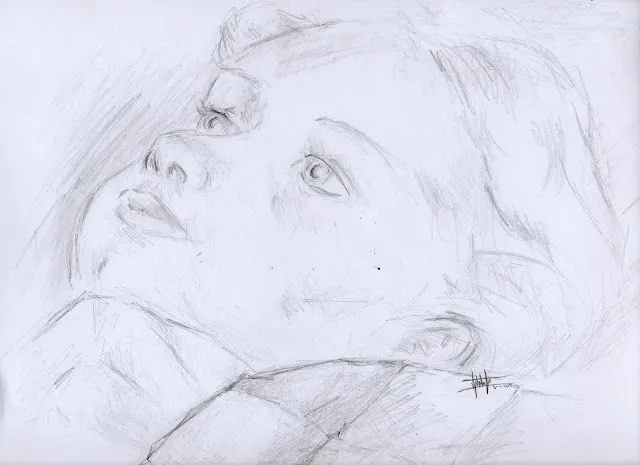 Un cajón olvidado: Bebe de dibujo de Norman Rockwell a lapiz Un cajón olvidado: Bebe de dibujo de Norman Rockwell a lapiz