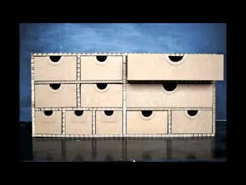 Cajonera de cartón - YouTube