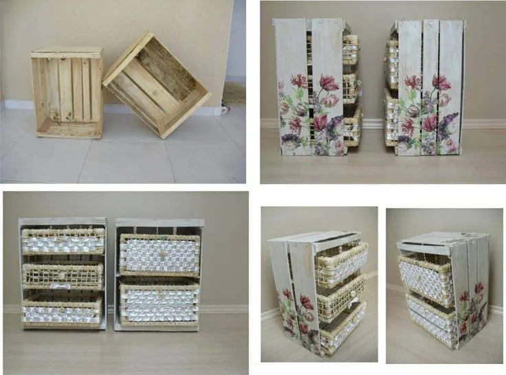 Cajonera con huacal | Manualidades | Pinterest Cajonera con huacal | Manualidades | Pinterest