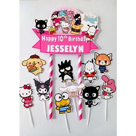 CAKE TOPPER Decoración De La Torta De Cumpleaños SANRIO Y Amigos Imágenes Pueden Personalizar El Nombre | Shopee México CAKE TOPPER Decoración De La Torta De Cumpleaños SANRIO Y Amigos Imágenes Pueden Personalizar El Nombre | Shopee México