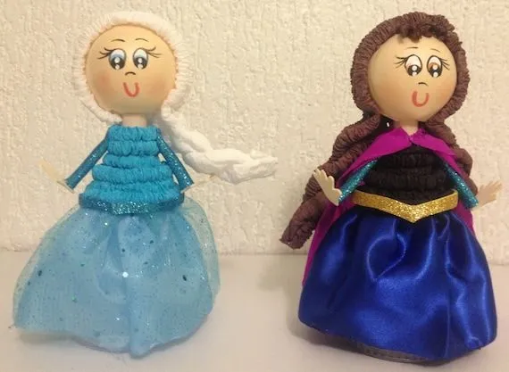 Cake Topper Frozen Elsa Anna for Birthday Party or by mexicoforall Cake Topper Frozen Elsa Anna for Birthday Party or by mexicoforall