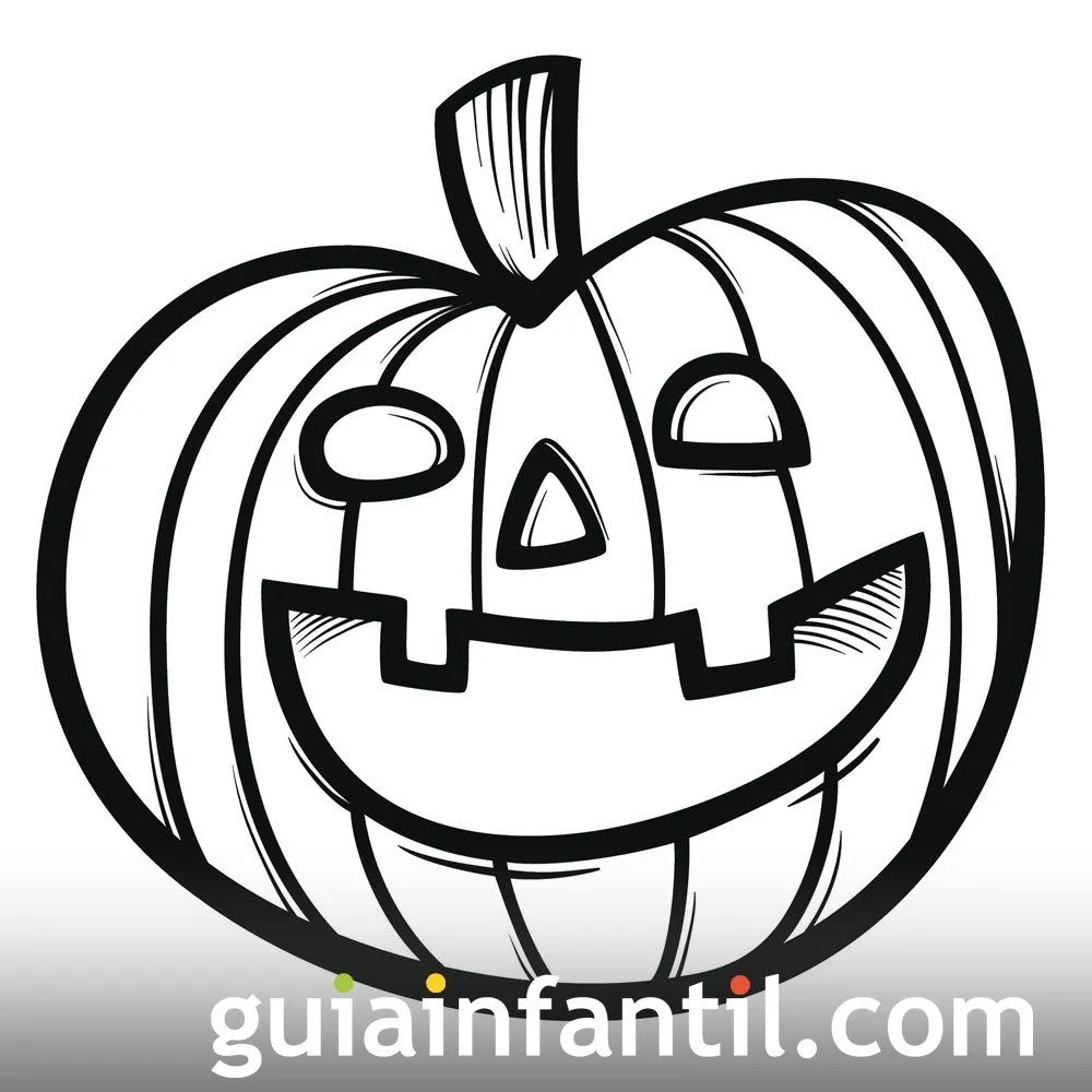 Calabaza para colorear. Dibujos de Halloween