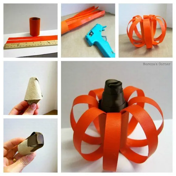 Calabaza hecha con Listones - Manualidades para Adornar | Un Mundo ... Calabaza hecha con Listones - Manualidades para Adornar | Un Mundo ...