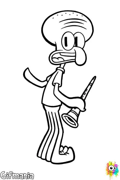 Calamardo Tentáculos llega a los Dibujos para Colorear! #calamardo ...