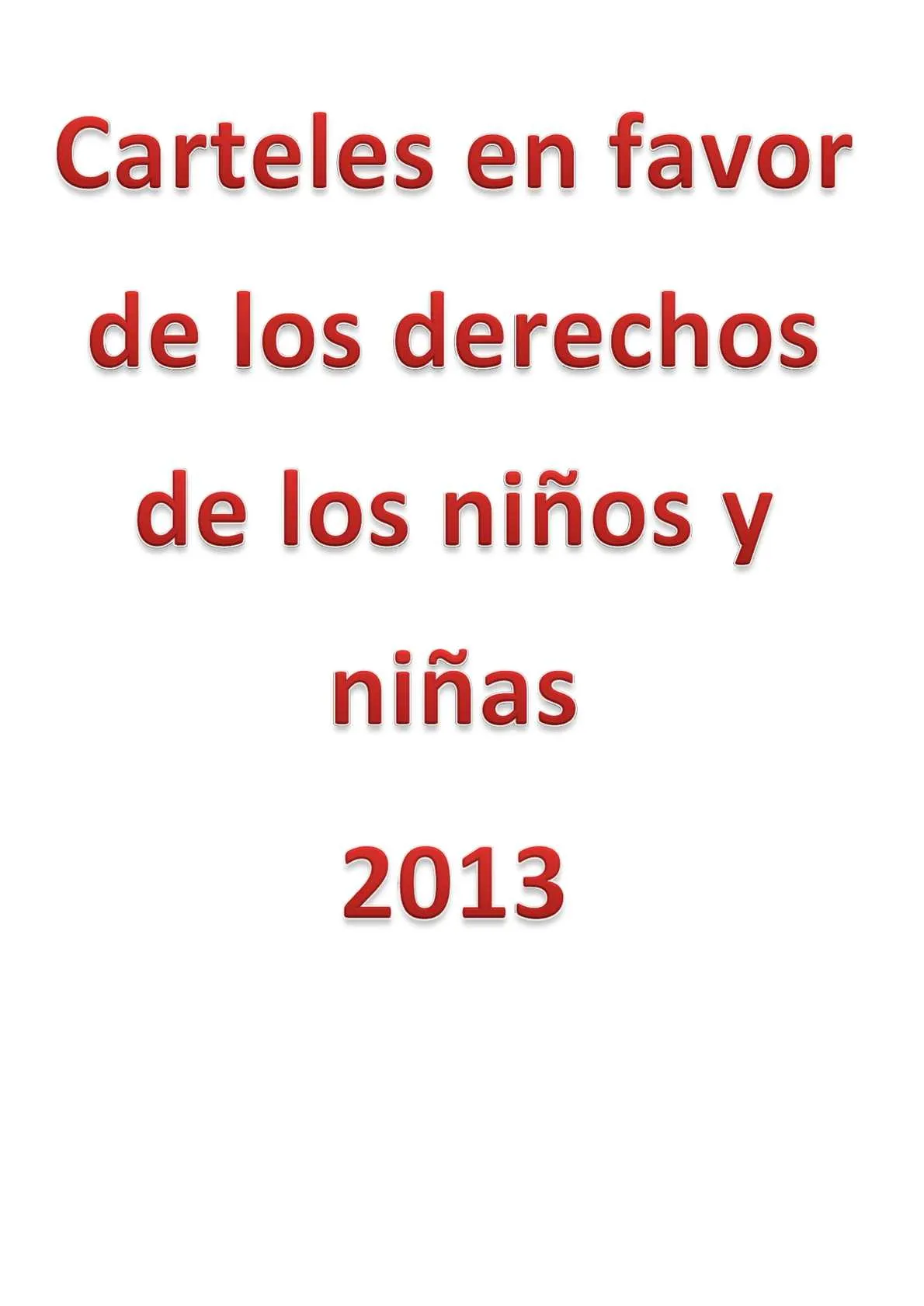 Calaméo - Carteles sobre los derechos de los niños y niñas