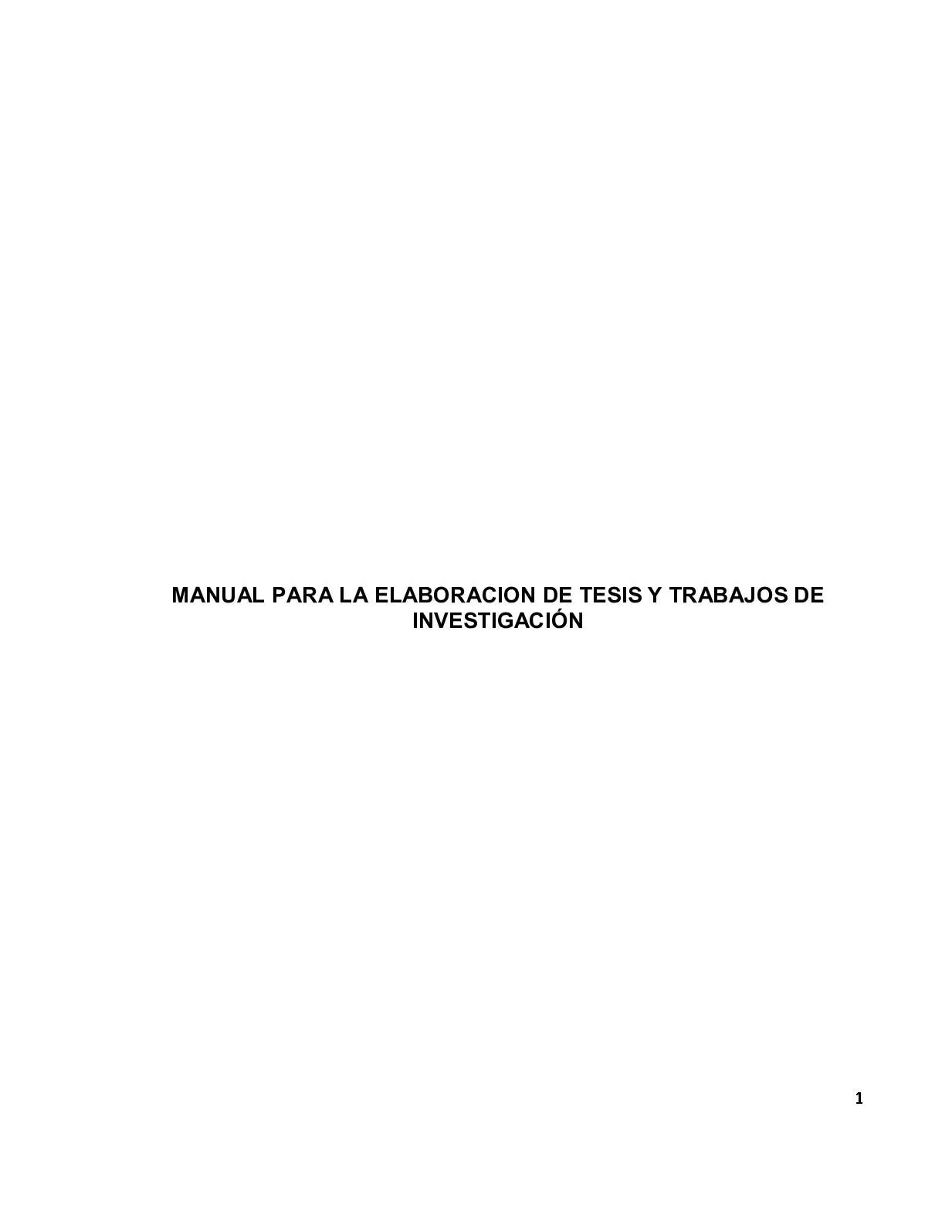 Calaméo - Manual Para Elaboracion De Tesis Y Trabajos De Investigacion
