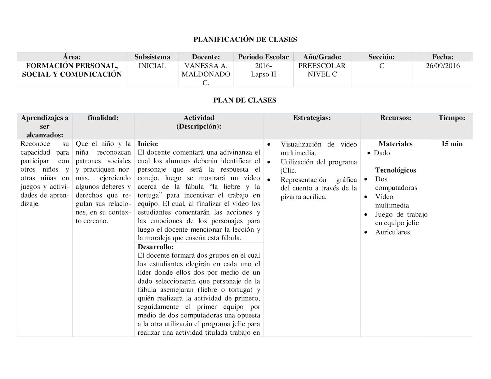 Calaméo - Planificacion De Clases. CON