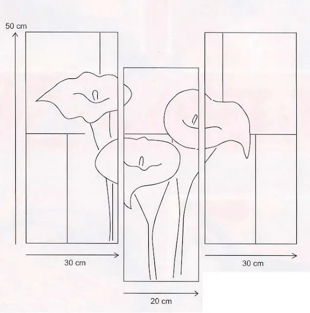 Trio de calas para decorar, hermosa pintura decorativa pasos para ... Trio de calas para decorar, hermosa pintura decorativa pasos para ...
