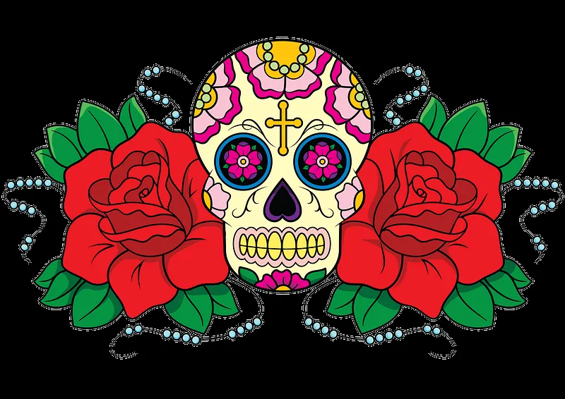 Calavera de alfeñique clipart. Dibujos animados descargar gratis. |  Creazilla