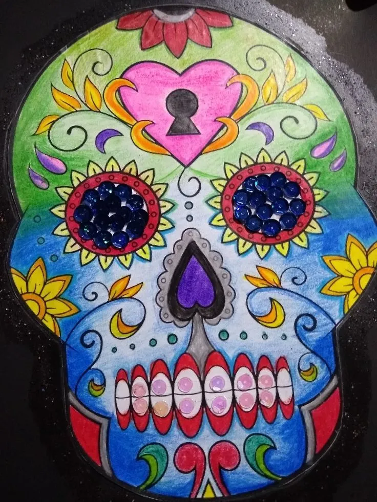 Calavera | Cartulina negra, Manualidades, Calaveras Calavera | Cartulina negra, Manualidades, Calaveras