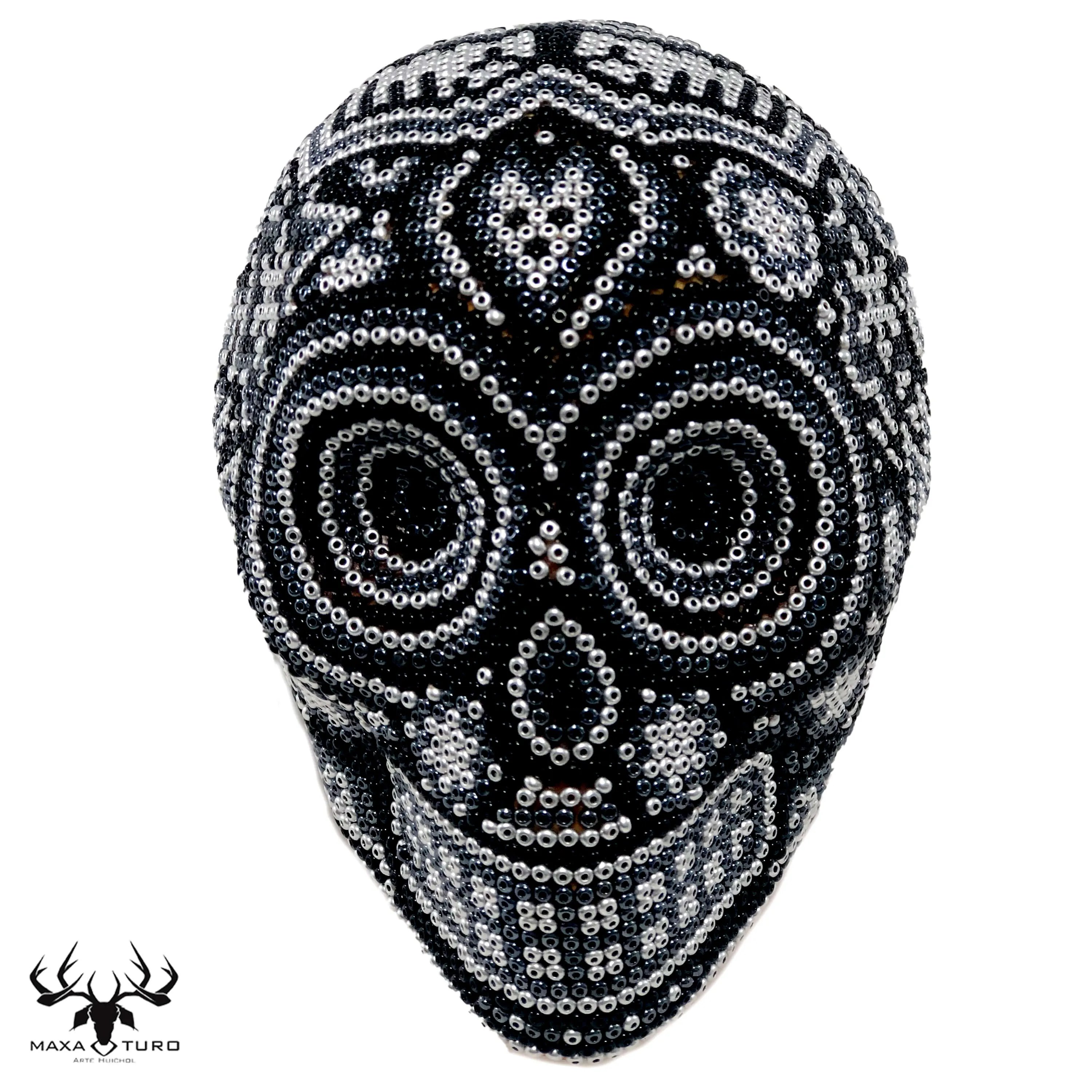 Calavera CH Huichol N/NB/P - Arte Huichol, Maxa Turo Calavera CH Huichol N/NB/P - Arte Huichol, Maxa Turo
