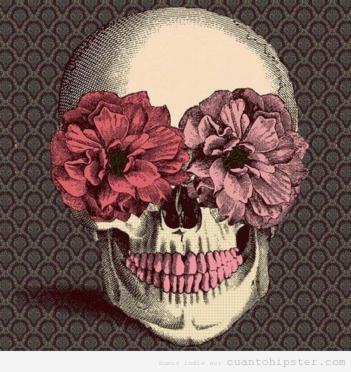 Imágenes de calavera con flores - Imagui