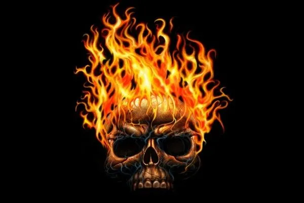 Calavera en llamas (10122)